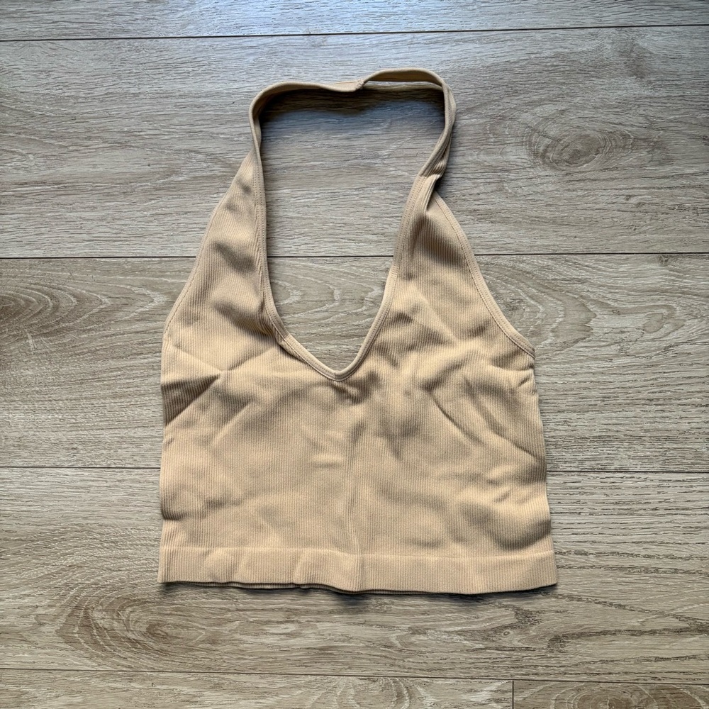 Fashionnova Halter Top - beige
